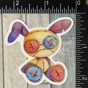 🌀10/$10🌀 Creepy Cute Voodoo Doll Reusable Waterproof Vinyl Sticker Decal